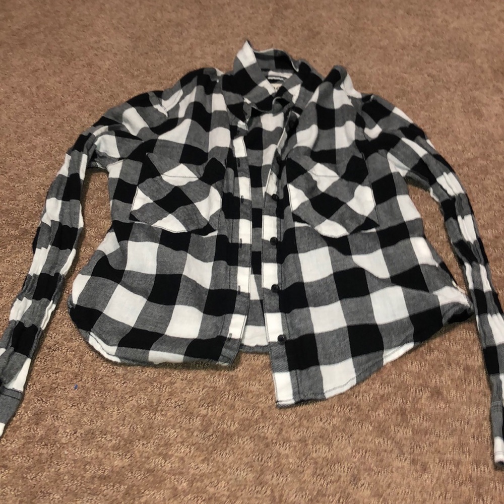black and white flannel